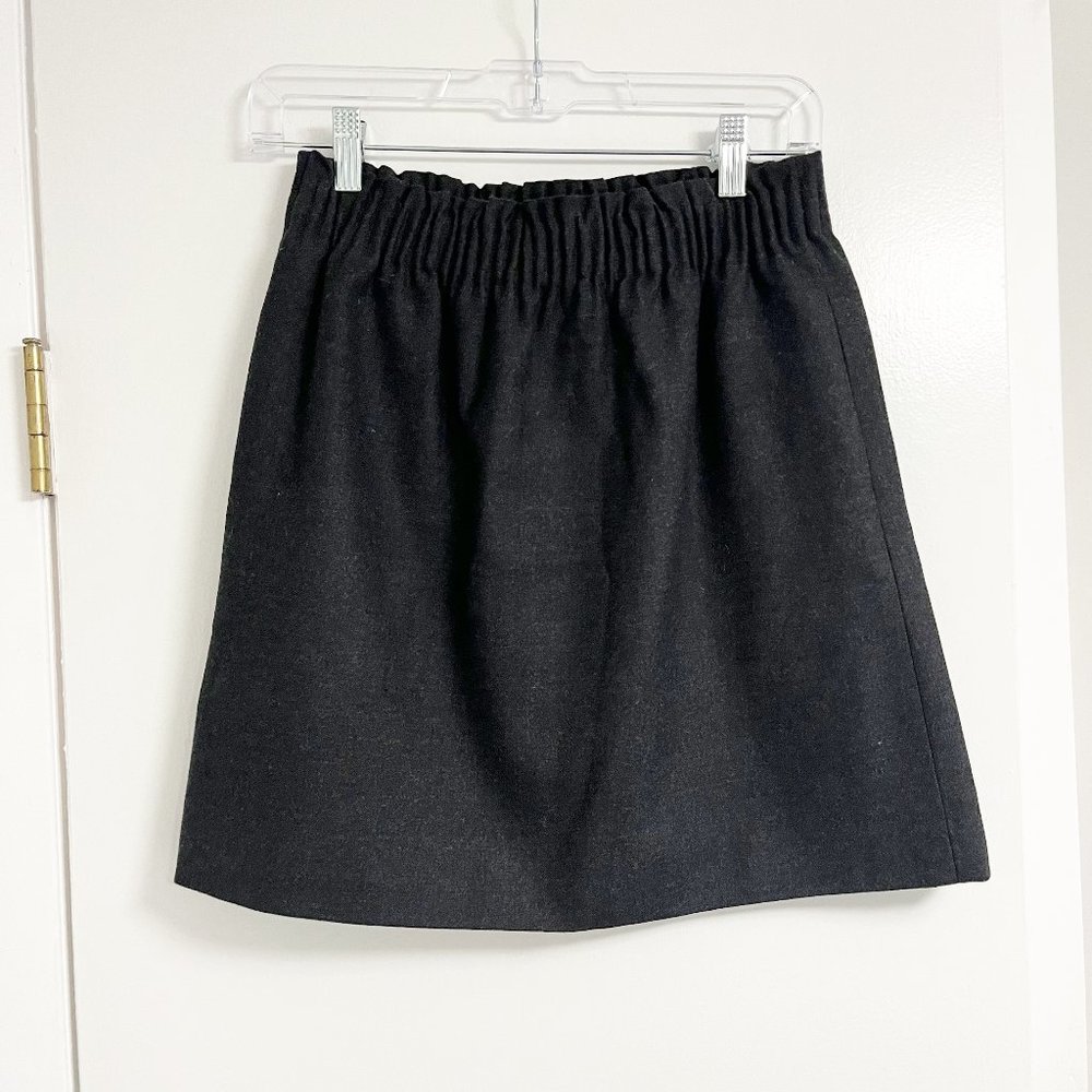 J. Crew Black Wool Skirt with Pockets